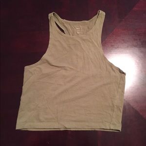 Olive green crop top